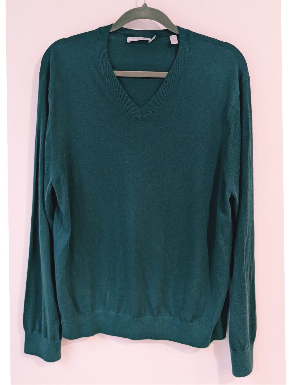 Vince 100% Cashmere Sweater In Emerald Green